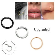 vcmart Daith Rook Earrings 16G Stainless Steel Cartilage Tragus Earrings Stud CZ Curved Barbell Eyebrow Labret Lip Nose Septum Rings Piercing Jewelry Set